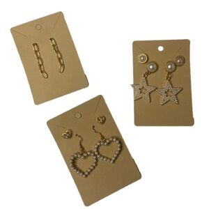 Gold and pearl earring sets